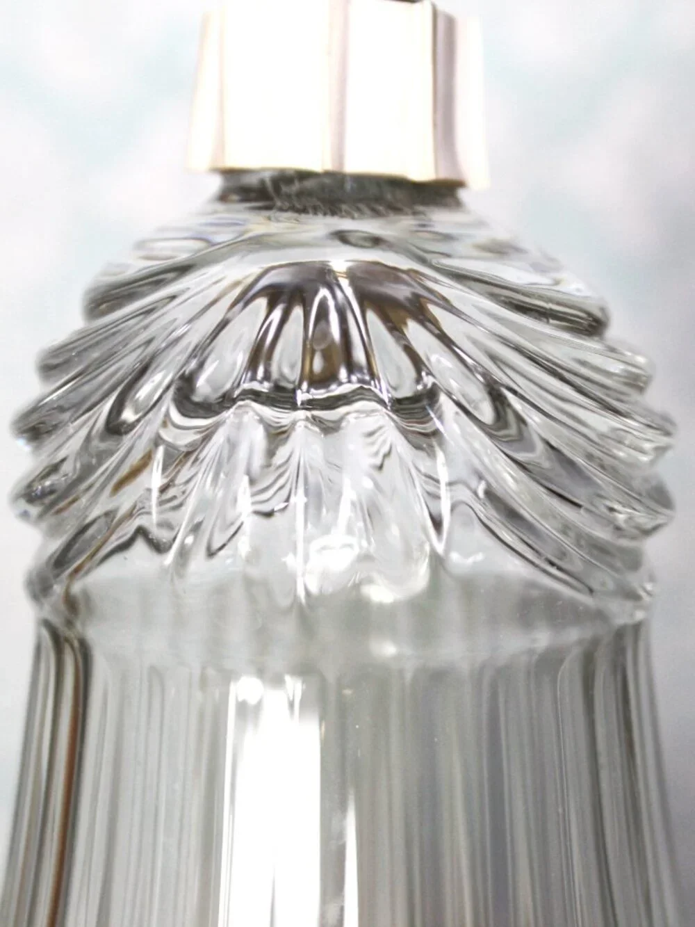Vintage Set of 2 Homco Home Interiors Glass Peg Ribbed Swag Votive Cup Sconce Ca